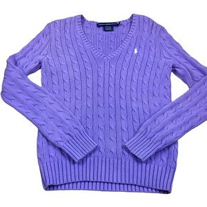 Ralph Lauren Cable Knit Sweater 100% Cotton - Medium